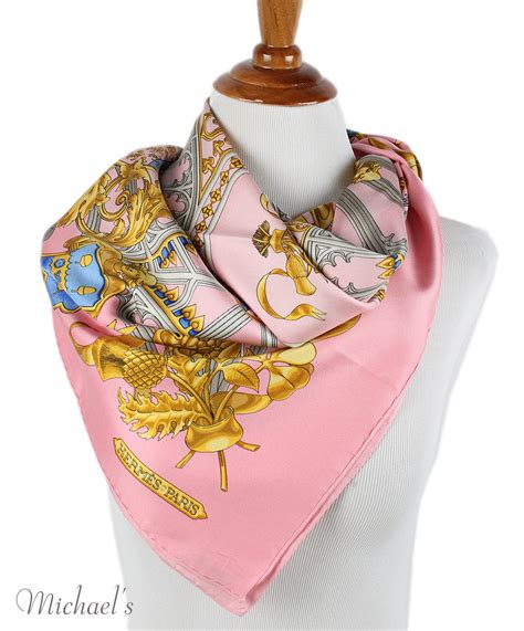 hermes pink scarf